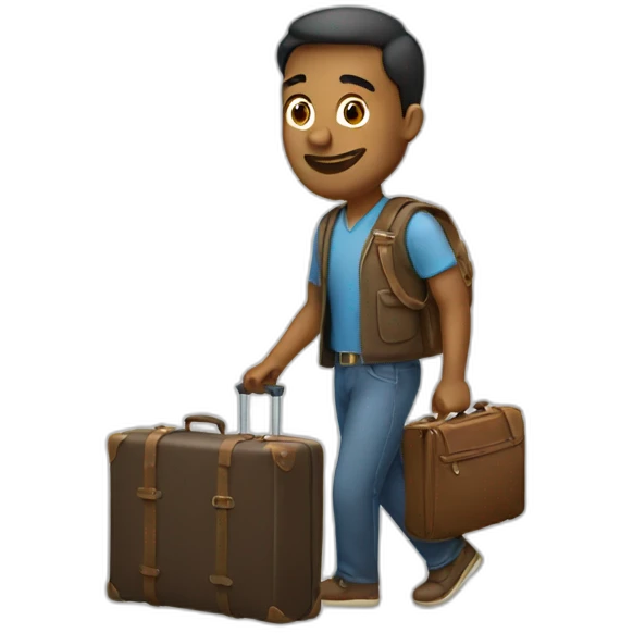 man with suitcase emoji