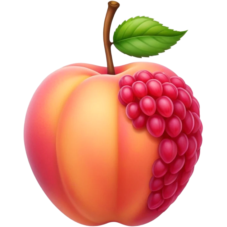 Peach raspberry hybrid emoji