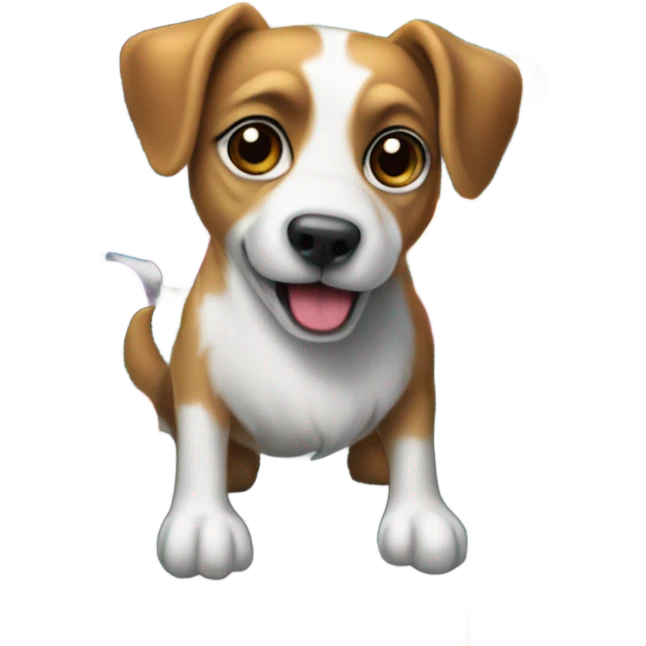 Dog playing pool emoji