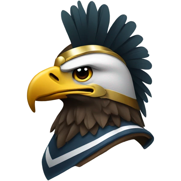 Eagle wearing a helmet emoji