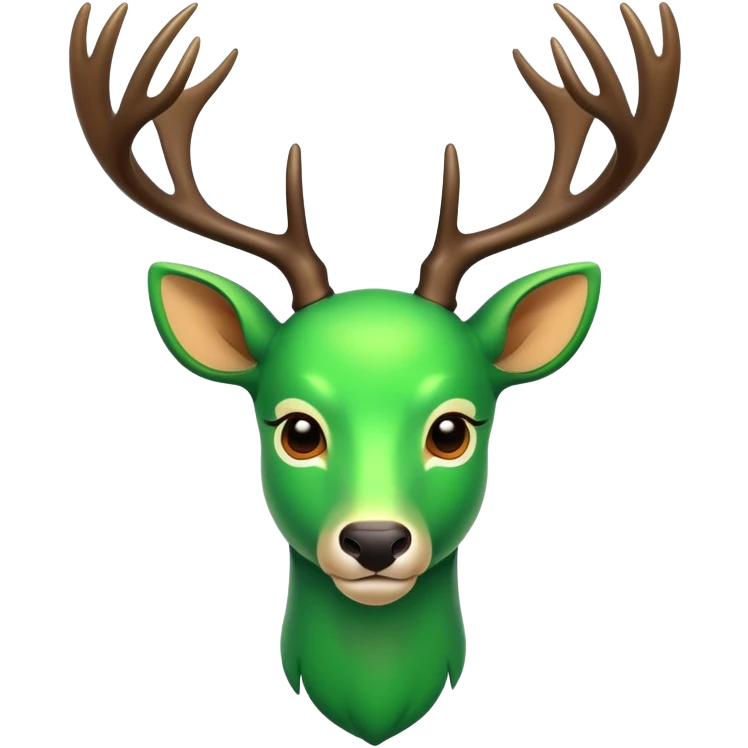 green deer emoji