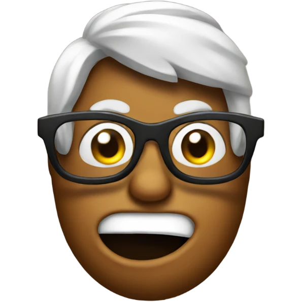 Poop with glasses emoji