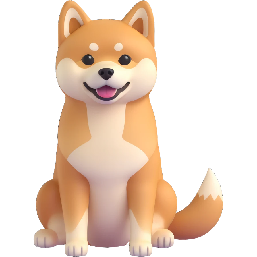 shiba inu, sitting emoji