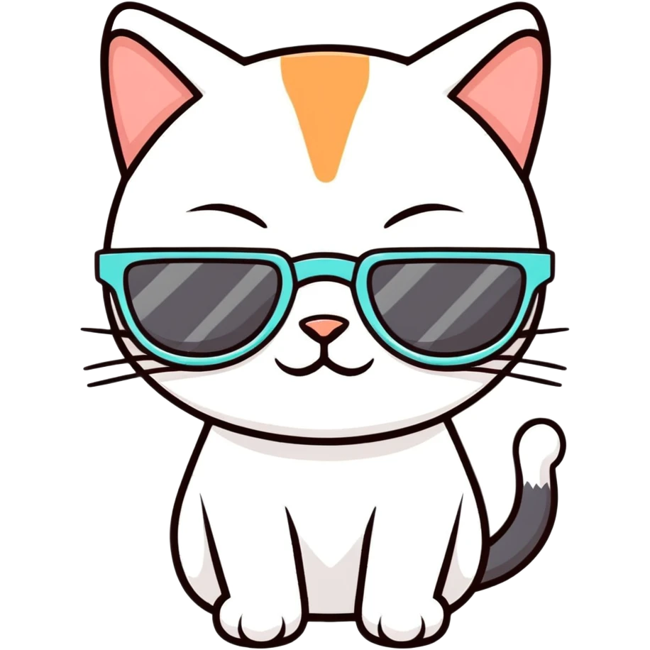 Cat with sunglasses emoji