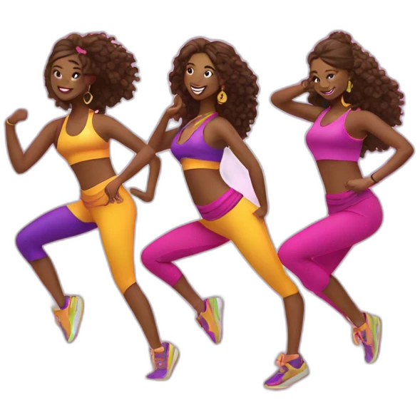Groupe de danseuses de Zumba  emoji