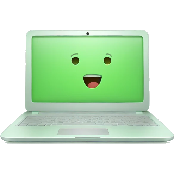 Soft green laptop emoji