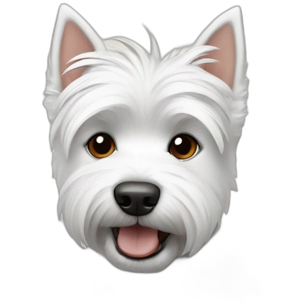 westie (dog) with airpods emoji