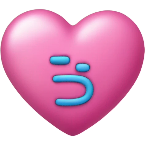 Heart with a d and a e in it  emoji