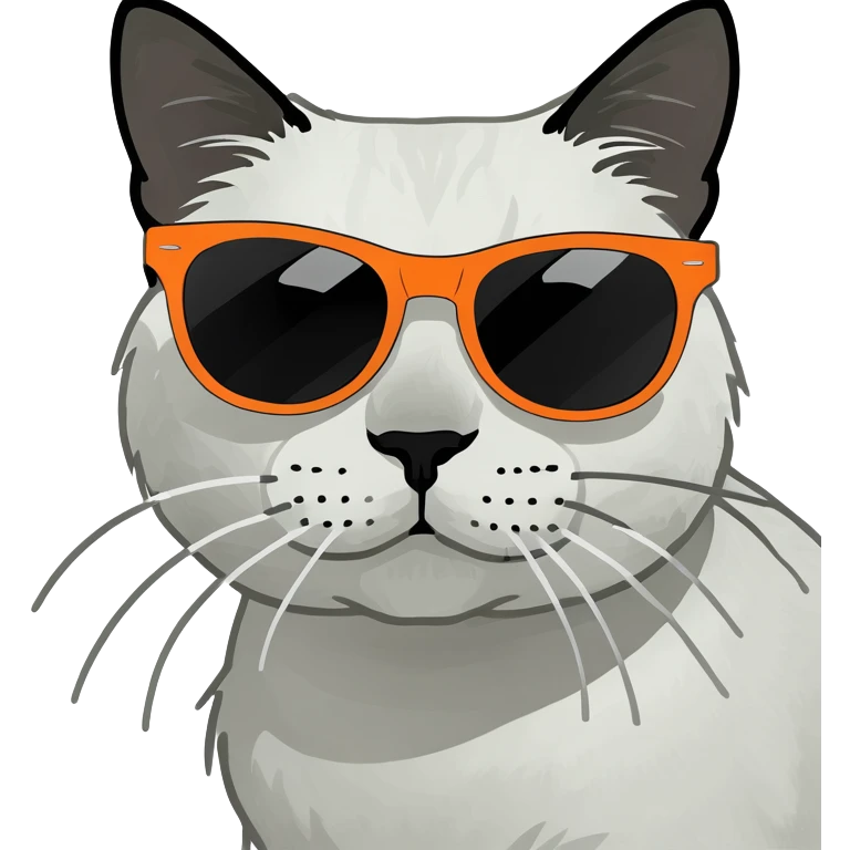 Cat with sunglasses emoji