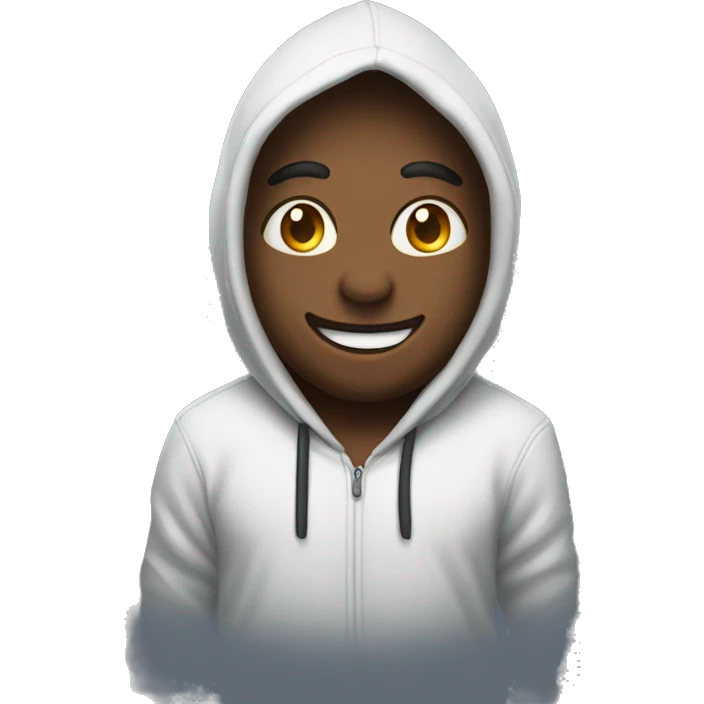 Smile smirking in hoodie emoji