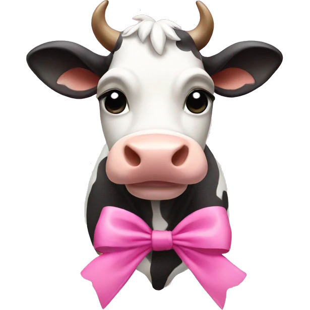 cow with pink bow  emoji