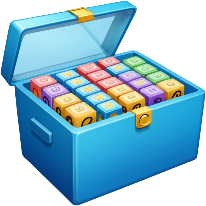 lottery transparent box with papers emoji