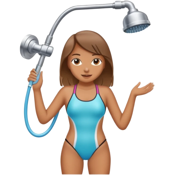 make an emoji of a girl wearing her swimming suit in her show emoji