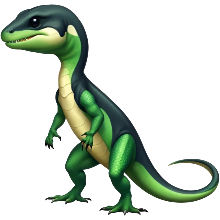 Orca-dragon-reptile-reptilian-lizard-skink-gecko-hybrid full body, two legs, arms, tail emoji