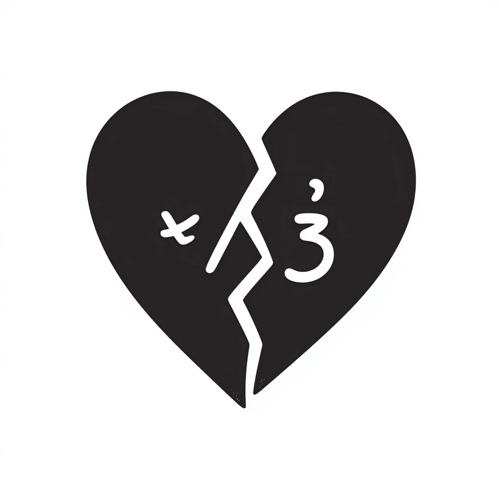 A simple broken heart symbol with the text '</3' written inside or next to it emoji