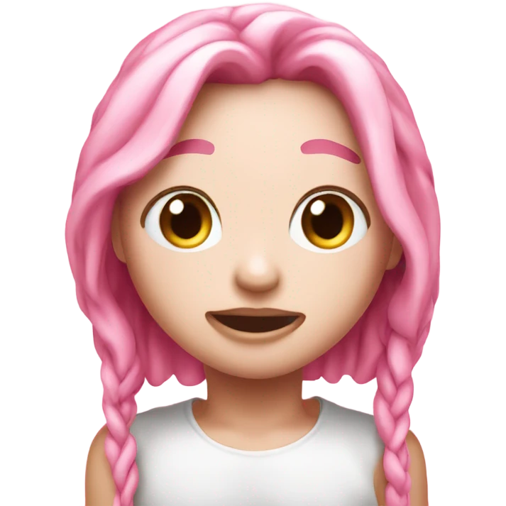 I want a cute pink melting emoji