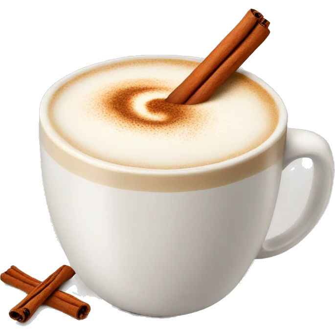 Chai latte with cinnamon stick emoji