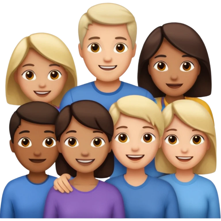 varias personas conversando de sus sentimientos. emoji