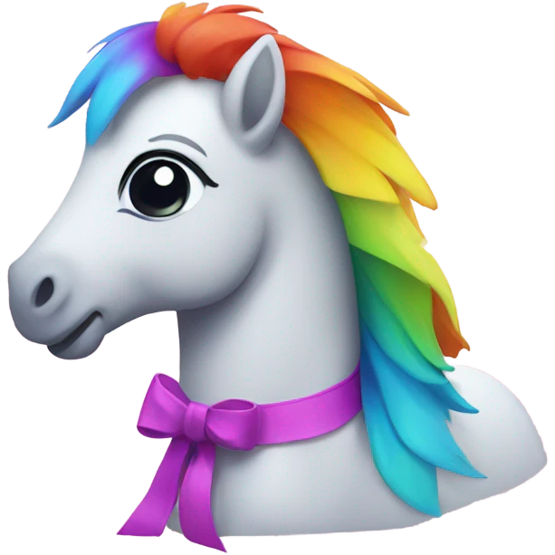 Pony wearing a bow emoji