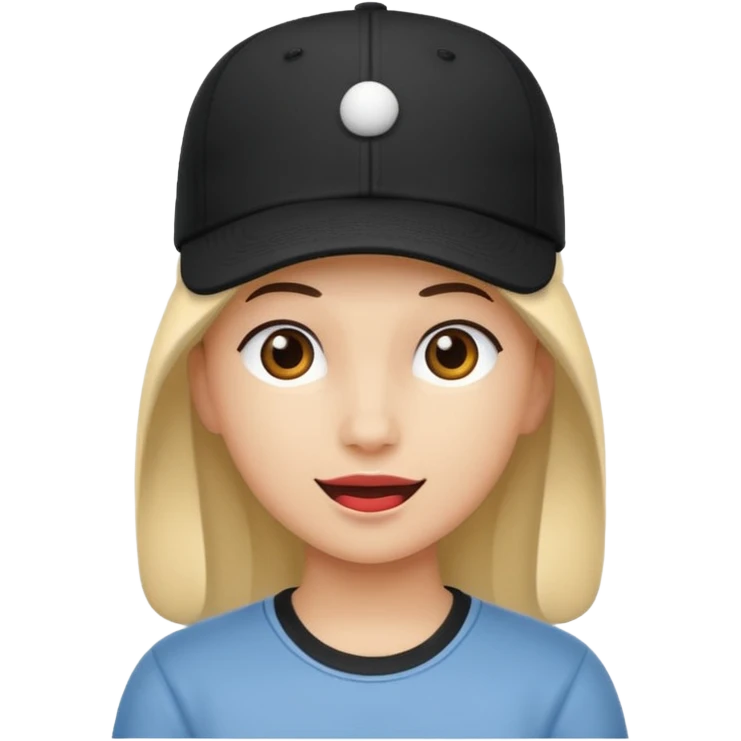 black baseball hat emoji