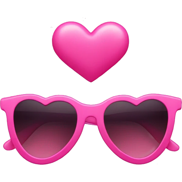 Pink heart sunglasses  emoji