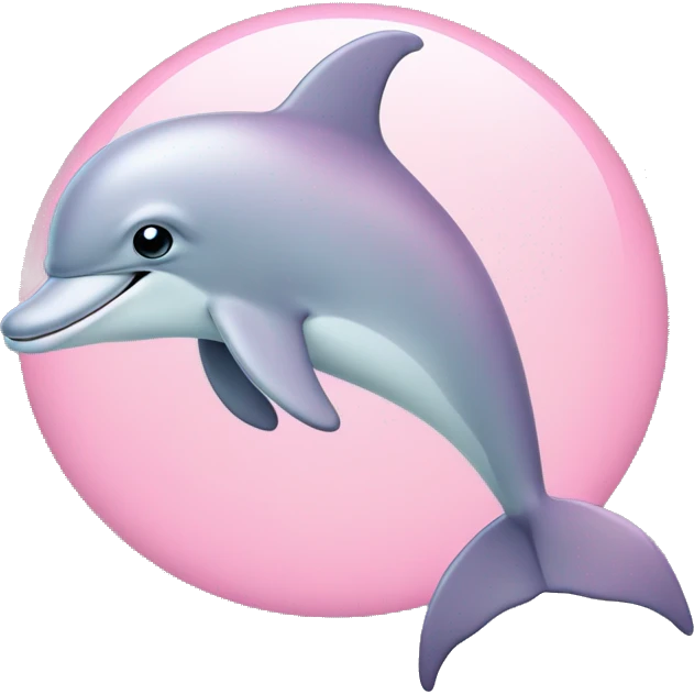 Pastel-pink-colors-dolphin emoji