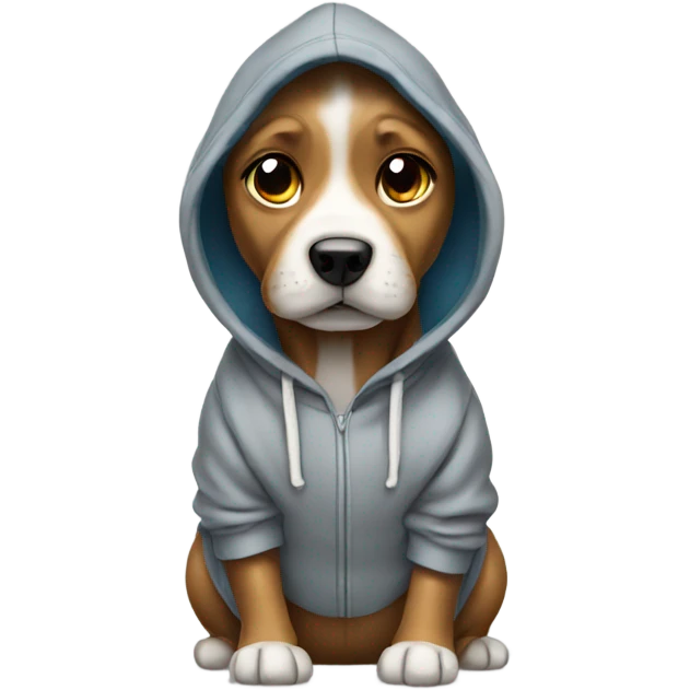 Dog wearing a hoodie  emoji