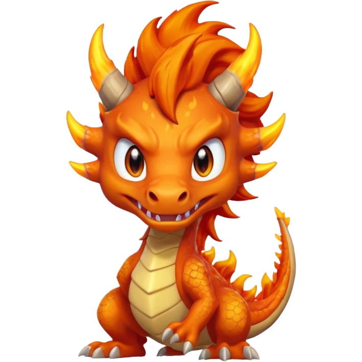 Sparky the flaming dragon emoji