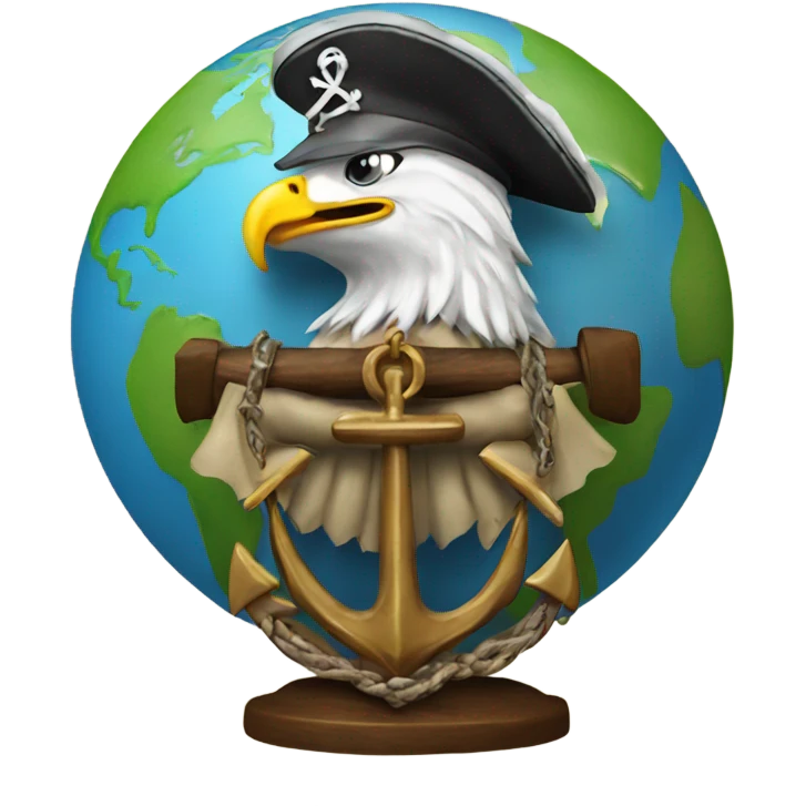 Eagle globe and anchor emoji