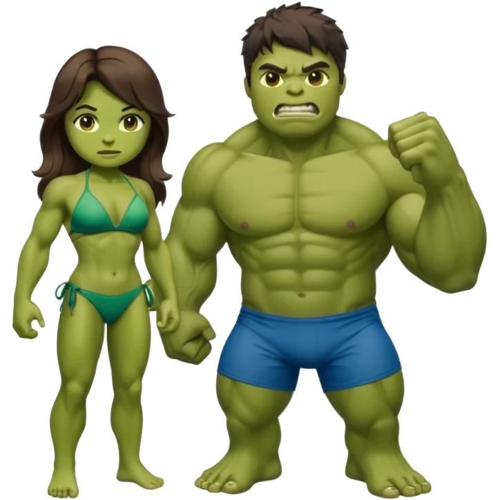 Hulk de bikini feminino  emoji