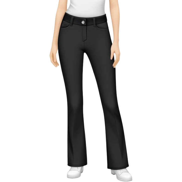 Bootcut black banding pants emoji