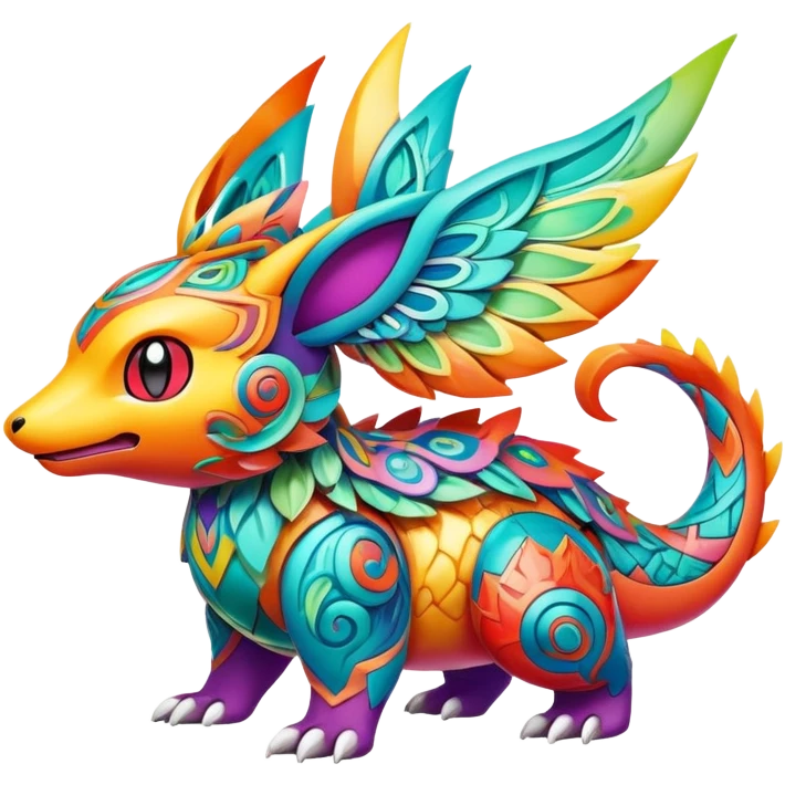 Colorful Floral Fakémon-Pokémon emoji