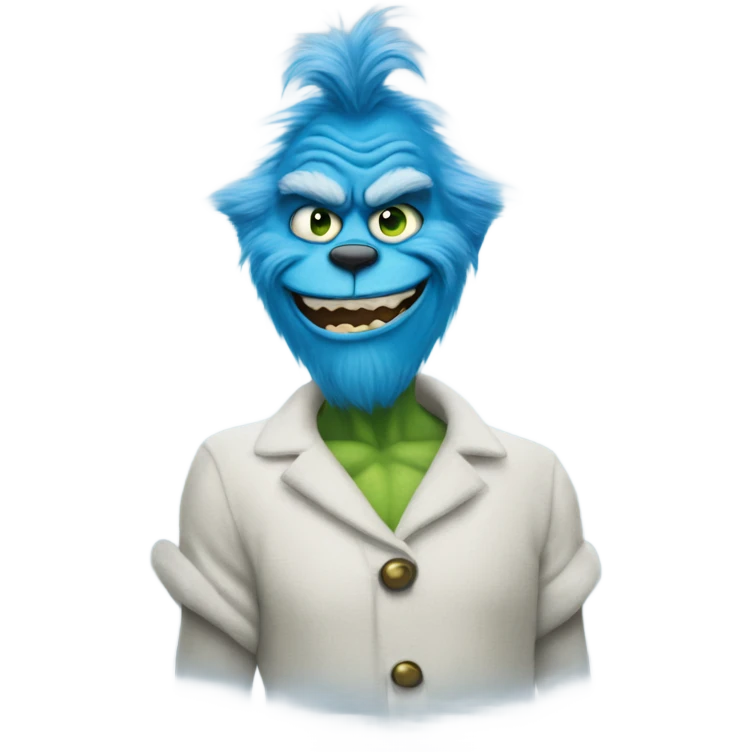 Blue grinch  emoji