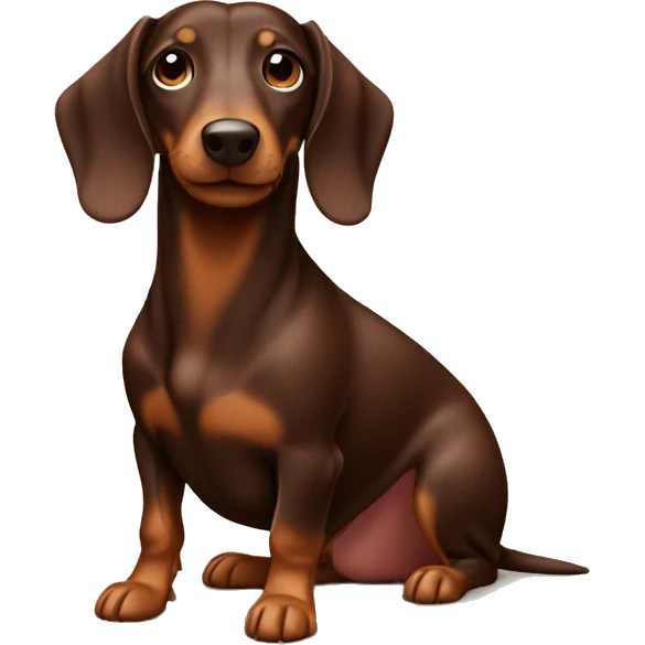 Sausage dog chocolate and tan emoji