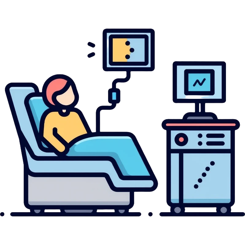 medical sleep lab with patient connected to sleep monitoring equipment for polysomnography emoji