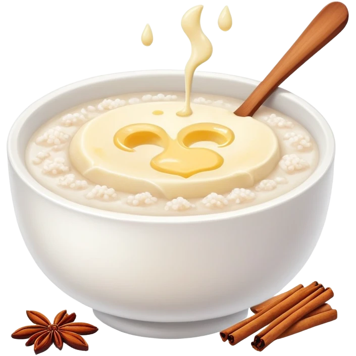 rice porridge with cinnamonsugar and butter emoji
