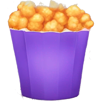 Orange popcorn emoji