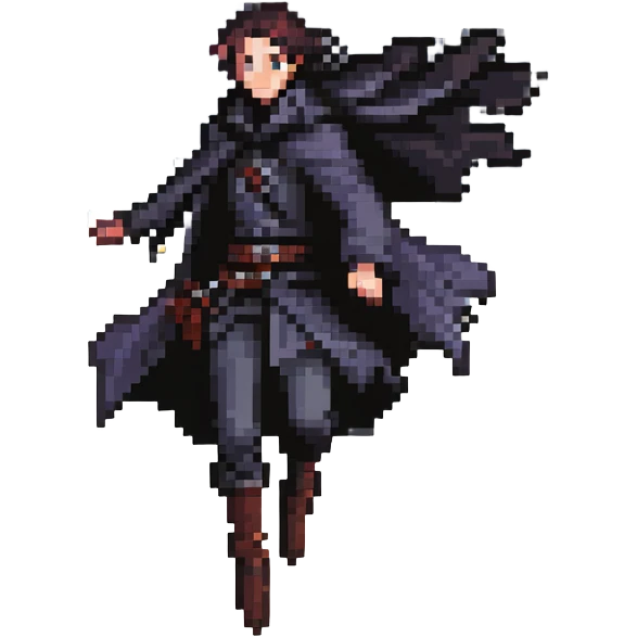 mistborn character jumping between buildings at night emoji