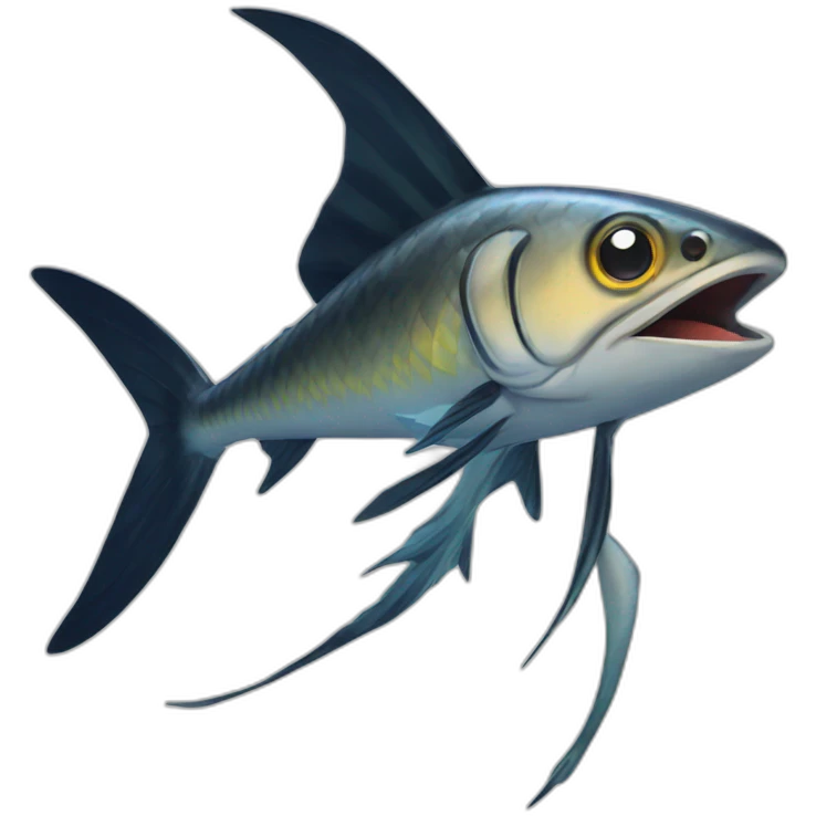 badass flying fish emoji