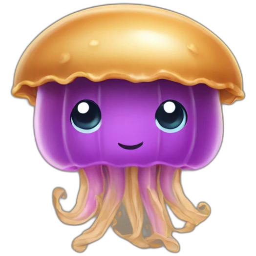 Peanut butter cute jellyfish holding shield emoji
