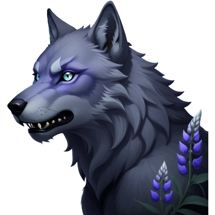 Cinematic Noble Werewolf Portrait Emoji, Formidable and majestic, with a powerful lupine silhouette in moonlit grays and silvers, featuring piercing, wise eyes and a dignified snarl that hints at untamed strength, simplified yet intricately detailed, glowing with a soft, lunar outline that encapsulates the noble duality of feral instinct and loyal guardianship! emoji