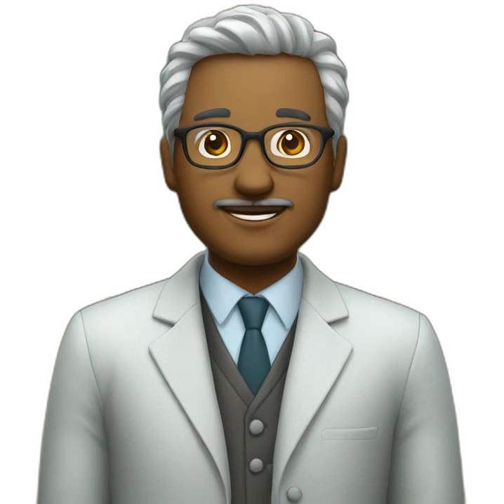 professor in front of green chalkboard emoji