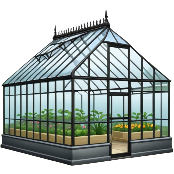 a big glasshouse in a garden (kew garden) emoji