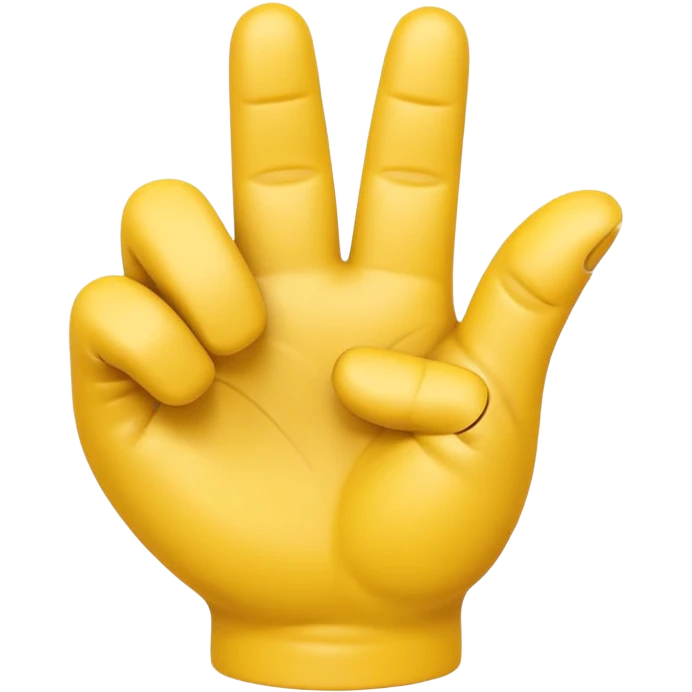 A 3D Apple-style yellow hand emoji, closed fist with only the index finger pointing upward, the finger making a circular motion as if drawing an imaginary circle in the air, dynamic curved motion lines around the finger to show the circular movement, smooth glossy texture, clean minimal background emoji