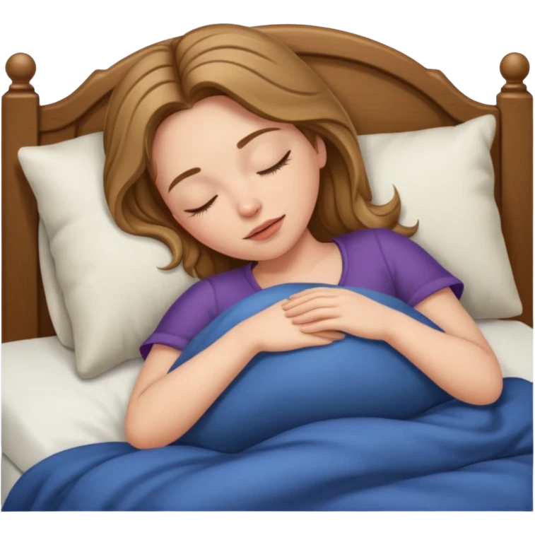 bronde woman sleeping in bed emoji