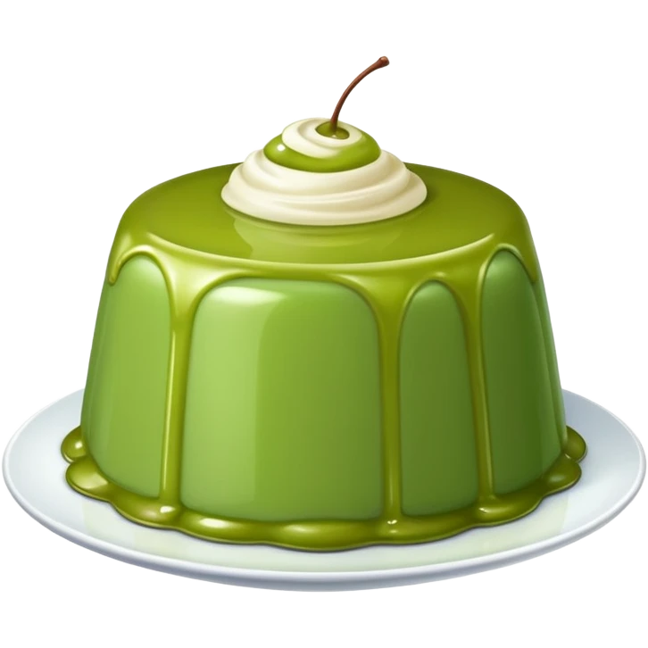 Green pudding emoji that looks like Samsung, give me a plain one without plate or container. emoji