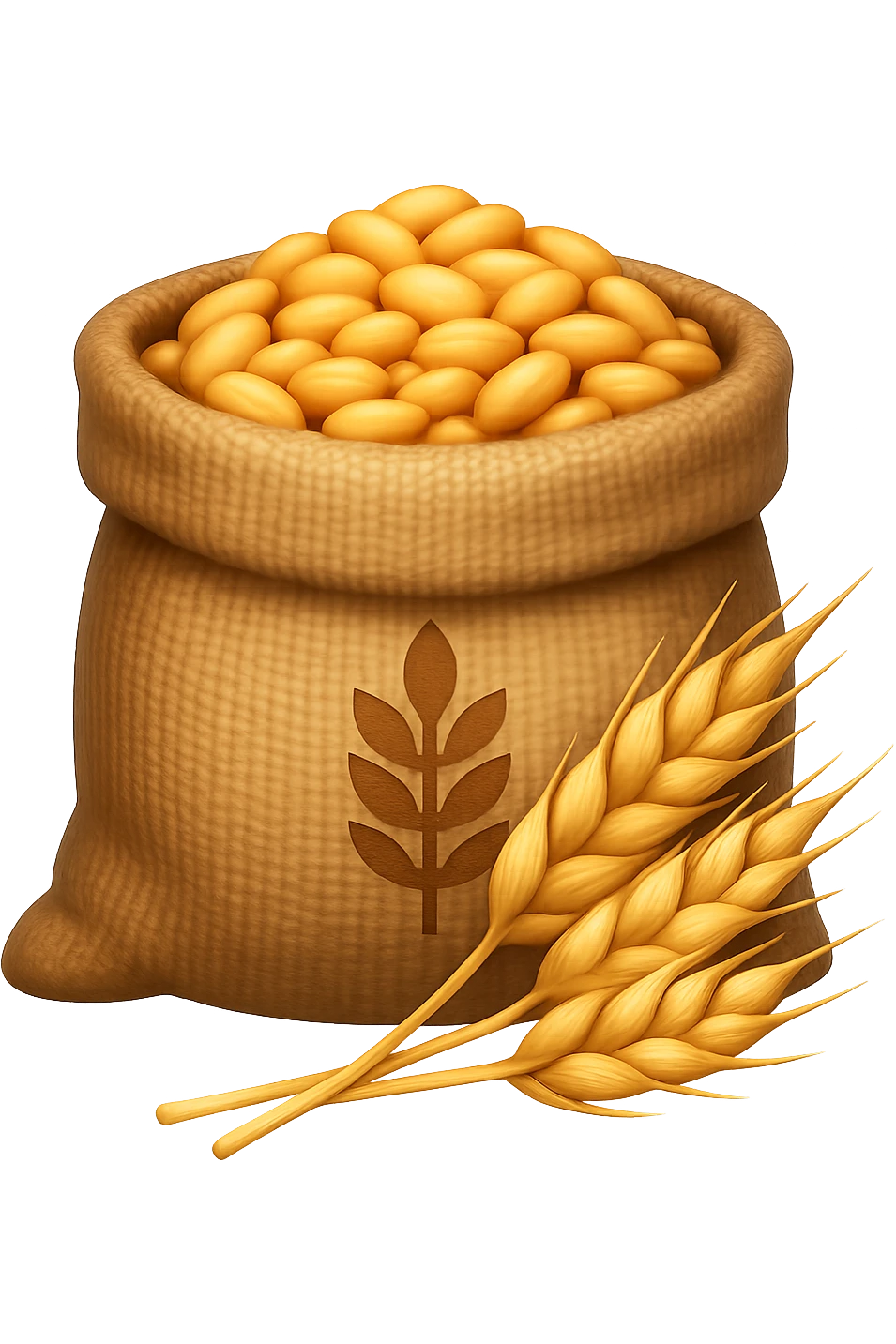 Детализированный емодзи мешка пшеницы на пнгфоне без фона emoji