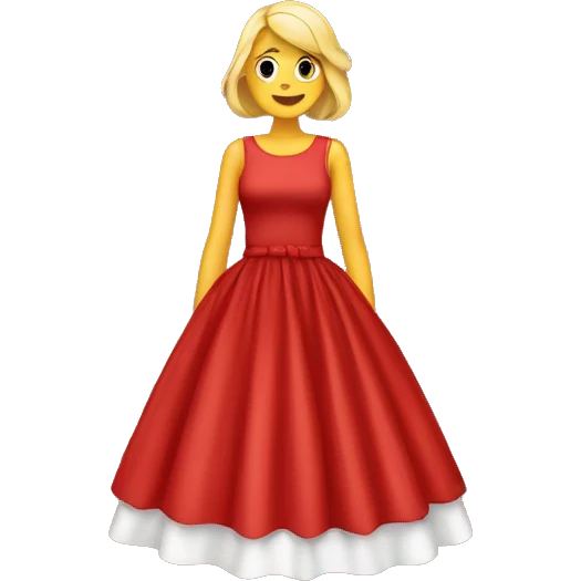Pretty red dress emoji
