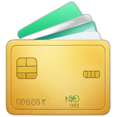 Create emoji: Credit/debit card indicating "No cards yet" for a clear and friendly interface.  emoji