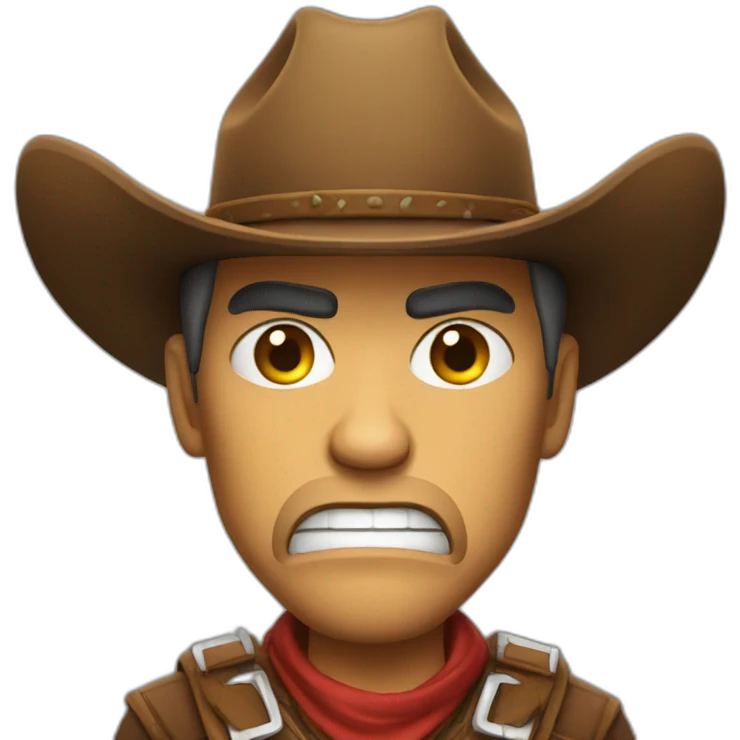 Cowboy angry emoji